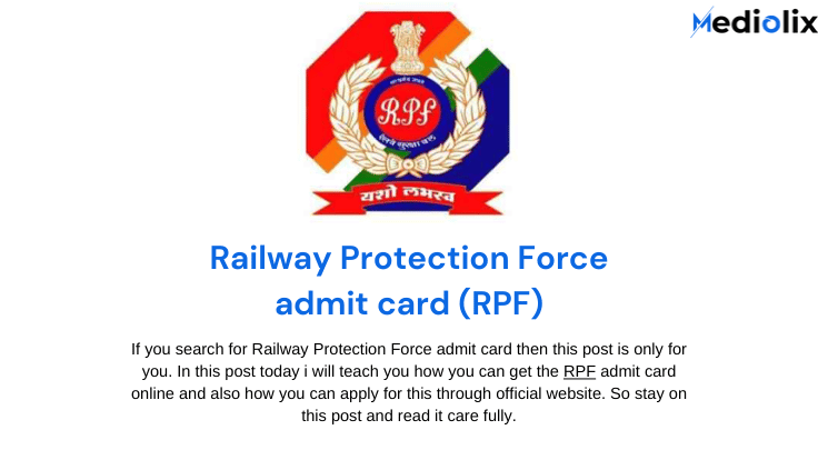 Railway Protection Force admit card